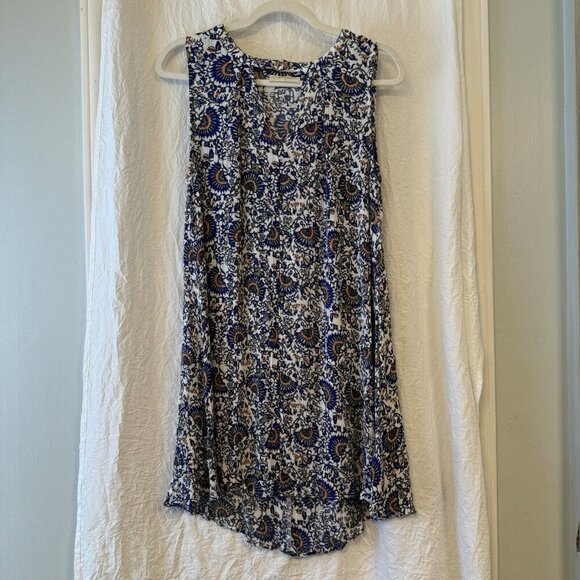 Altar'd State Dresses & Skirts - Altar’d State Blue Orange White Boho Sleeveless Swing Dress Size Medium